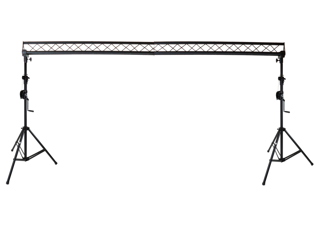 MR DJ ST150-2-6-2 DJ Lighting Truss Stand Dual Crank-Up Stand & 10FT X 6" Triangle Truss