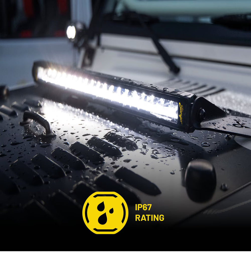 Hexcore STL20LB 20-Inch Straight LED Light Bar, Driving Beam with Amber & White Position Light