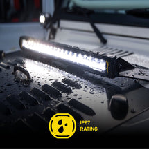 Load image into Gallery viewer, Hexcore STL20LB 20-Inch Straight LED Light Bar, Driving Beam with Amber &amp; White Position Light