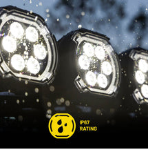 Load image into Gallery viewer, Hexcore STL6PDL 6-Inch (5.7" x 5.2") Amber &amp; White LED Pod Lights (Pair)