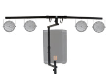 Load image into Gallery viewer, MR DJ STSPLI-SS350Y Adjustable T-Bar Stage Lighting Extension with Speaker Stand