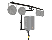 Load image into Gallery viewer, MR DJ STSPLI-SS350Y Adjustable T-Bar Stage Lighting Extension with Speaker Stand