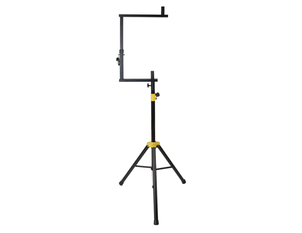 MR DJ STSPLI-SS350Y Adjustable T-Bar Stage Lighting Extension with Speaker Stand