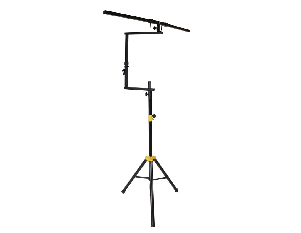 MR DJ STSPLI-SS350Y Adjustable T-Bar Stage Lighting Extension with Speaker Stand