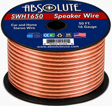 Load image into Gallery viewer, Absolute SWH1650 50' 16 Gauge Car Home Audio Speaker Wire Cable Spool