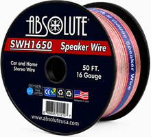 Load image into Gallery viewer, Absolute SWH1650 50' 16 Gauge Car Home Audio Speaker Wire Cable Spool