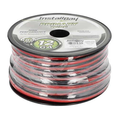 Install Bay SWRB12100 Speaker Wire 12 Gauge All Copper Red-Black Paired Coil - 100 ft