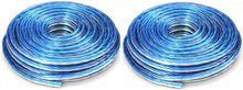 Load image into Gallery viewer, 2 Absolute SWT18B50 18 Gauge Premium Speaker Wire 50ft Clear Blue/White