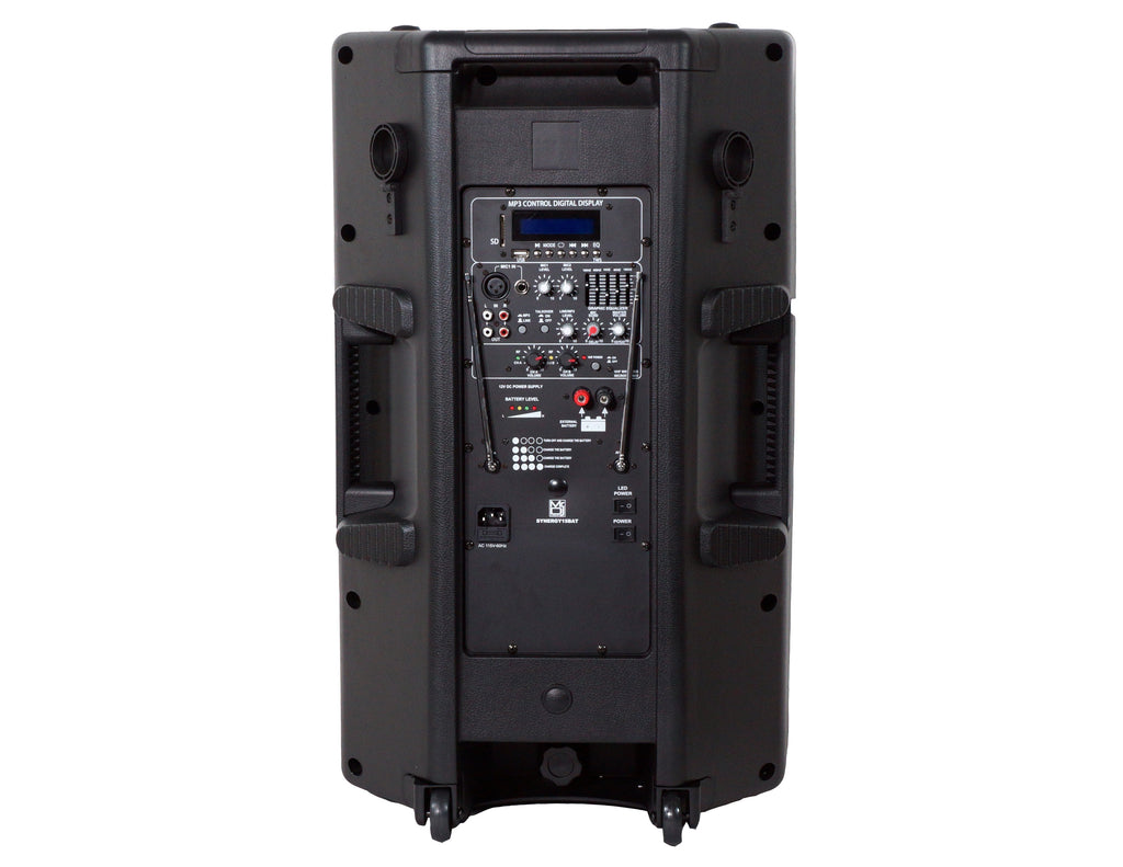 MR DJ SYNERGY15BAT 15" 3500W Power DJ Bluetooth Speaker Battery/Amplifier/SD/USB/FM