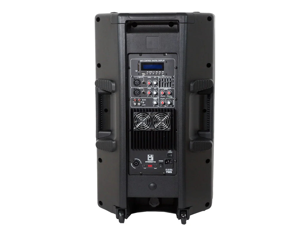 MR DJ SYNERGY15 15" 4500W PRO PA DJ Powered Loudspeaker Portable Speaker System