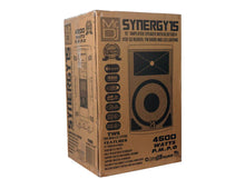 Load image into Gallery viewer, MR DJ SYNERGY15 15" Wireless Portable PA Speaker System 4500W High Powered Bluetooth Indoor and Outdoor DJ PA Sound Stereo Loudspeaker USB SD MP3 AUX Input Flashing Party Light &amp; FM Radio