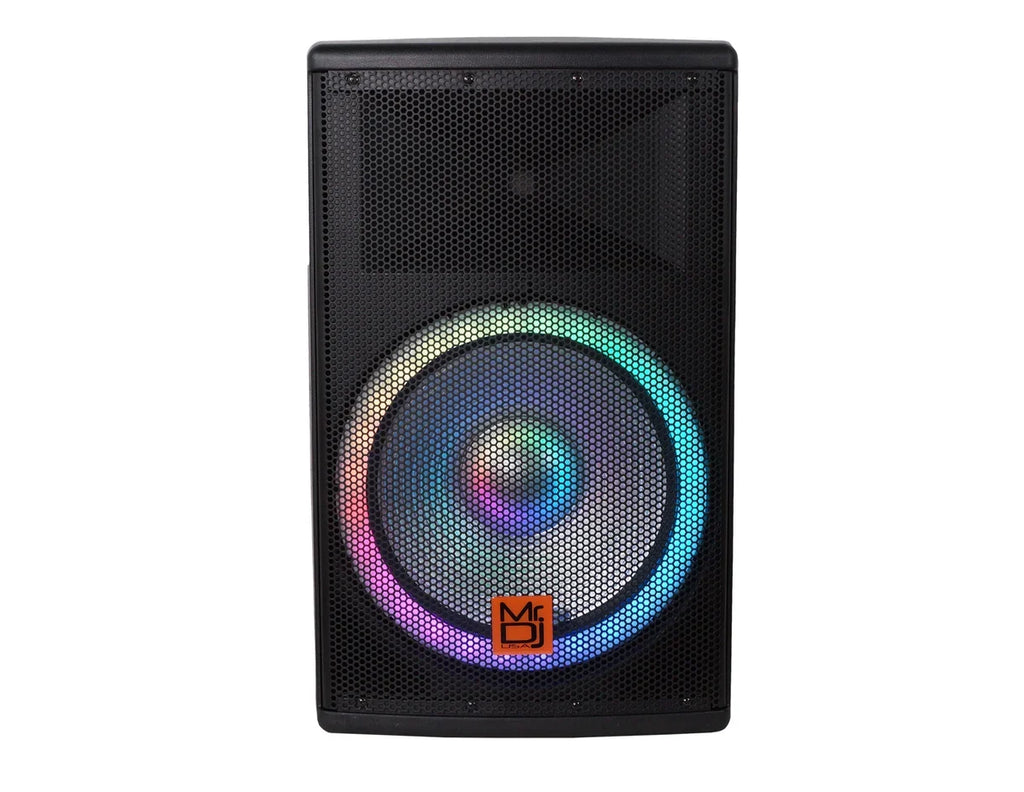 MR DJ SYNERGY15 15" 2-Way PA Powered Active Speaker System 4500W Audio Bluetooth USB KTV Speaker