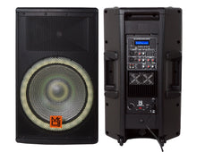 Load image into Gallery viewer, MR DJ SYNERGY15 Pro Audio Indoor Outdoor Ultra Powerful DJ Bluetooth 4500W Watts Peak, 15" Inch Woofer, Trolley Rolling Speaker with Built in Media Player, FM Radio Tuner, USB, SD Card