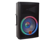 Load image into Gallery viewer, MR DJ SYNERGY15 Pro Audio Indoor Outdoor Ultra Powerful DJ Bluetooth 4500W Watts Peak, 15" Inch Woofer, Rollable Trolley Speaker with Built in Media Player, FM Radio Tuner, USB, SD Card