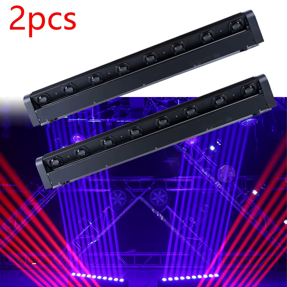 2 MR DJ ELMH800 8 Eye 8x12W RGBW LED Beam Moving Head Spotlight Lighting Pro Equipment Church Wedding DJ Party KTV Show