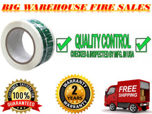 Load image into Gallery viewer, Absolute USA 30 Rolls Quality Control Printed Sealing Tape - 2.5" x 110 Yards - Green QC Checked &amp; Inspected Message - Bulk Packaging Tape (30 Pack)