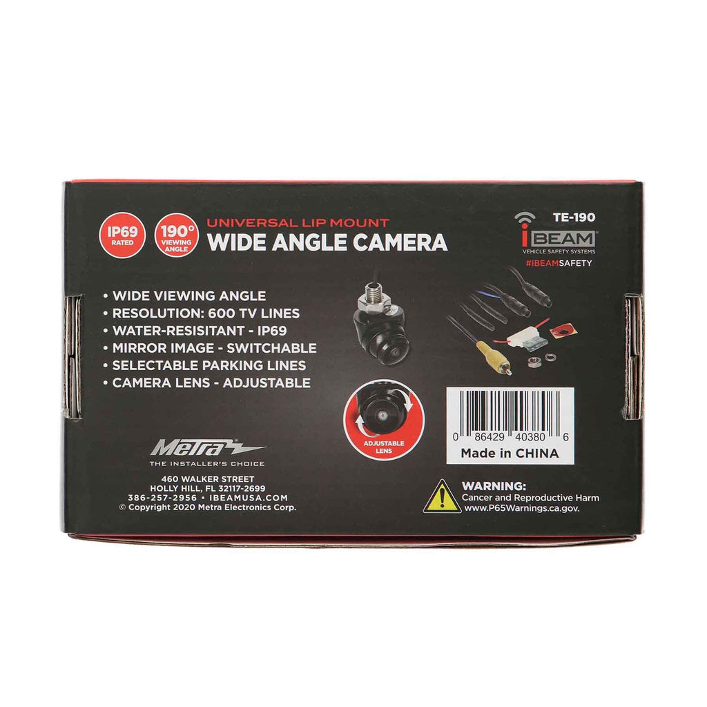iBeam TE-190 Adjustable Lens Wide Angle Camera