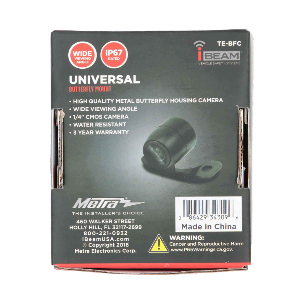 iBeam TE-BFC Improved Butterfly Mount Backup Camera with Metal Housing