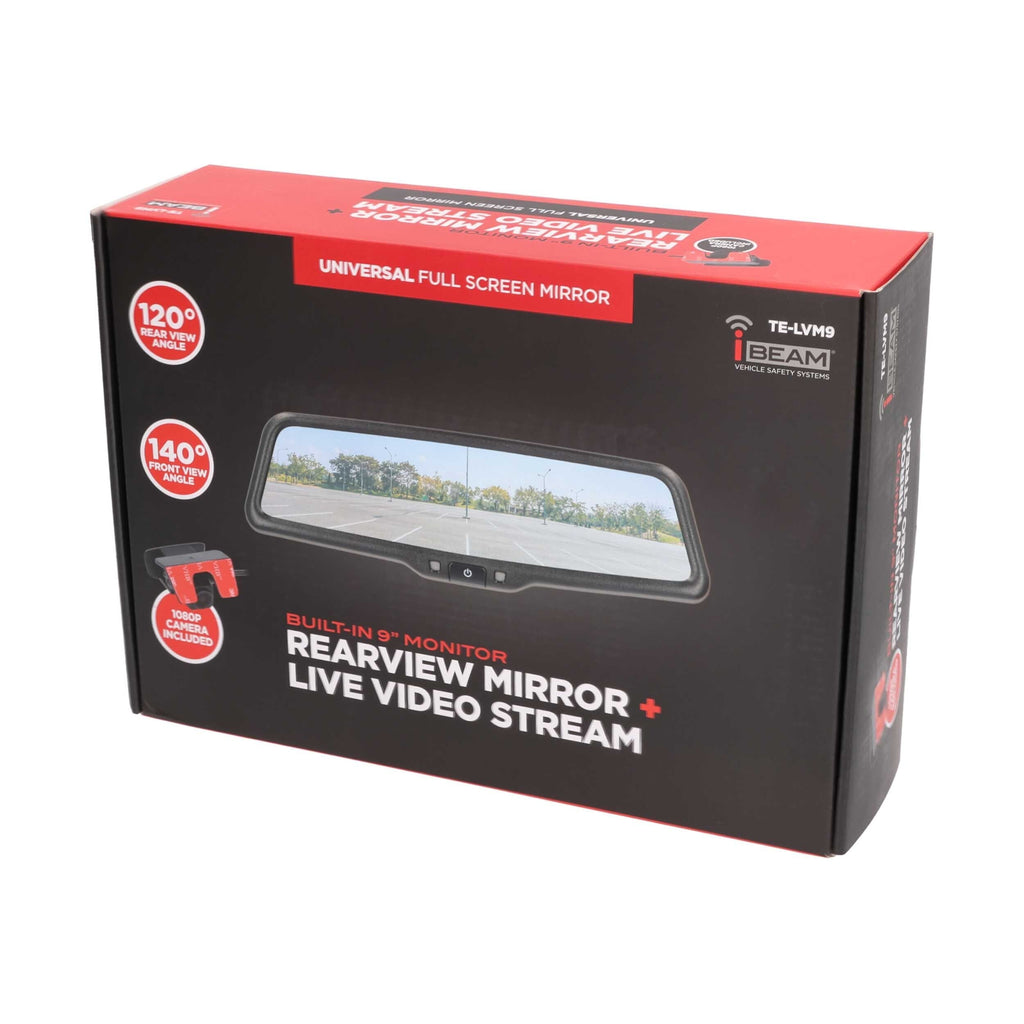 iBeam TE-LVM9 9" Live View Streaming Rearview Mirror