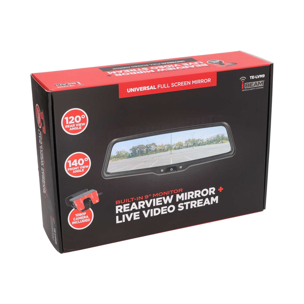 iBeam TE-LVM9 9" Live View Streaming Rearview Mirror