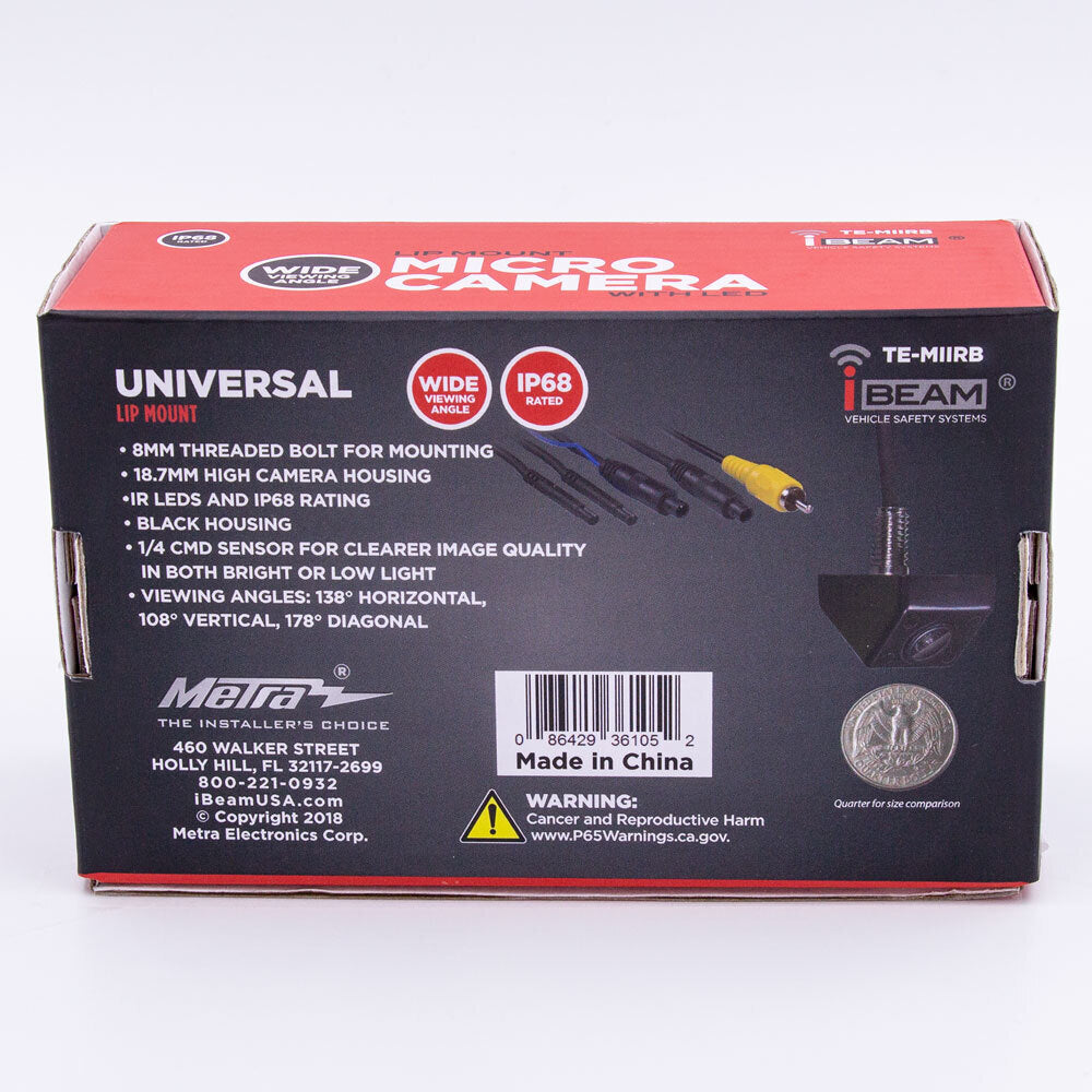 iBeam TE-MIIRB Black IR Fixed Angle Micro Camera