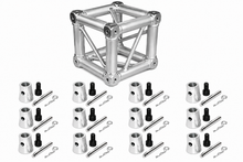 Load image into Gallery viewer, Fits Global Truss Universal 12" Square Corner Junction Box Cube 2 Way-6 Way with 16 Half Conical Couplers for 4Way Installation