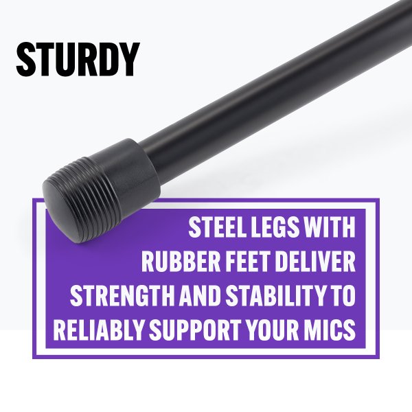 On-Stage MS7540 One-Handed Mic Stand with Tripod Base