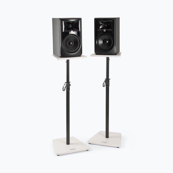 On-Stage SMS7500W Wood Studio Monitor Stands (White, Pair)