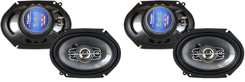 2 Pair TQ-684 Front & Rear Door 6"x8" Speakers for 1999-2014 Ford F-150 Pickup