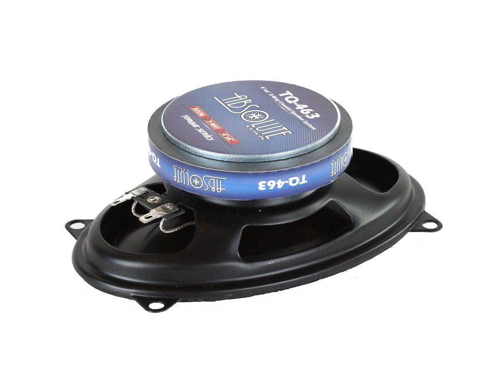 2 Absolute TQ-463 4X6" 400W 3-Way full-range Coaxial Loudspeakers Car Speakers