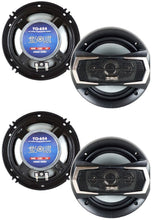 Load image into Gallery viewer, 2 Absolute TQ-654 6.5" 400W 4-Way full-range Coaxial Loudspeakers Car Speakers