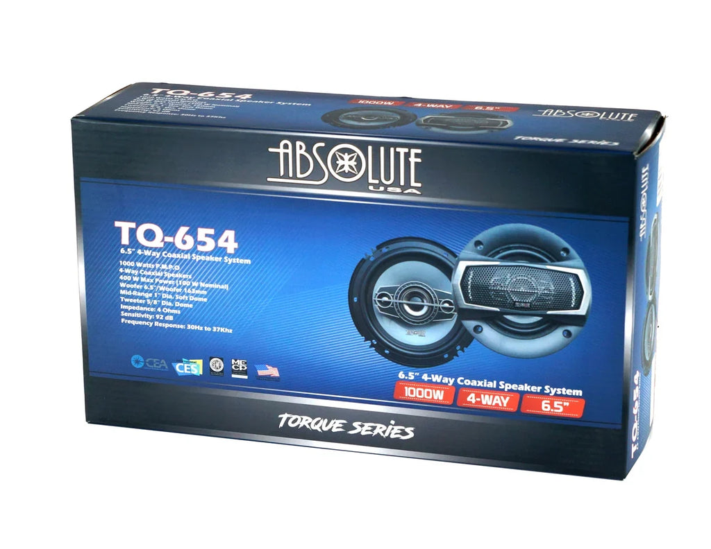 TQ654 400W 6.5" Front & Rear Coaxial Speakers Fit 2003-07 Toyota Sequoia Bundle