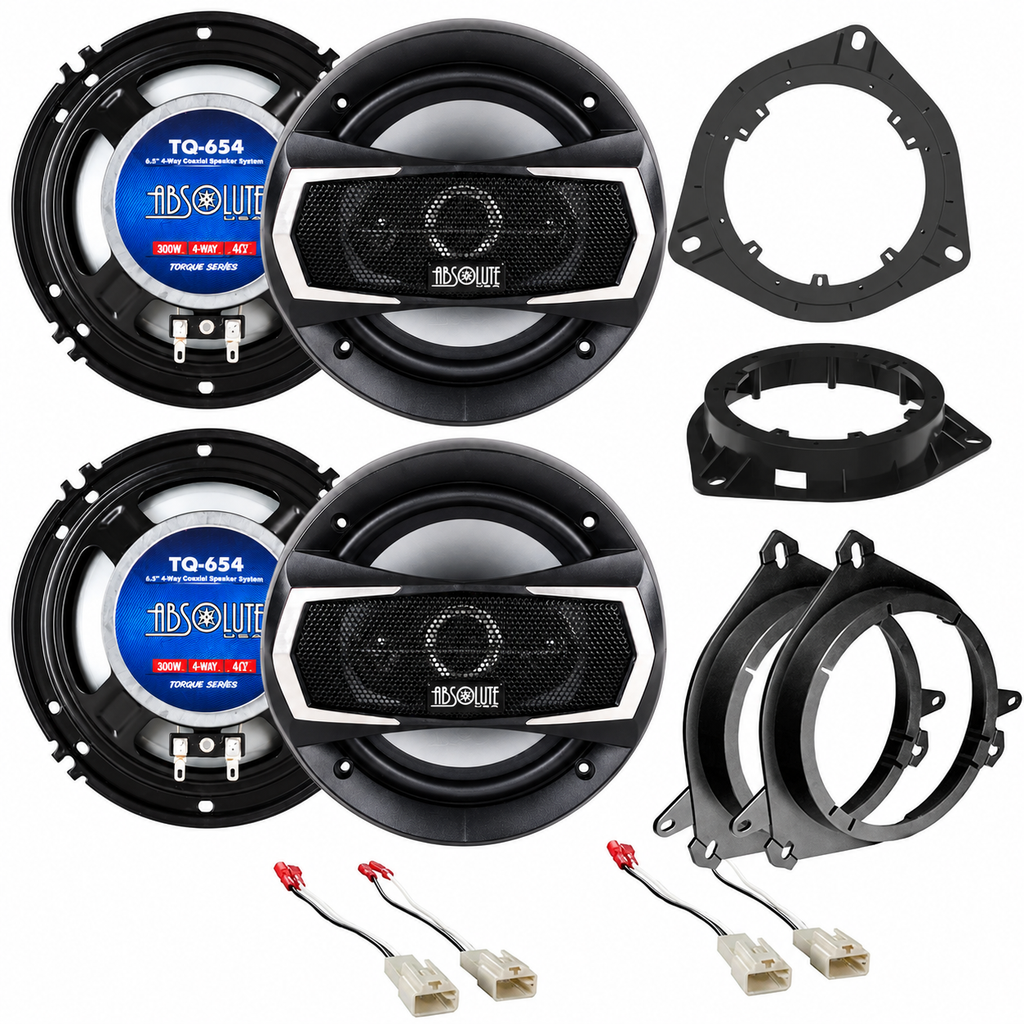 TQ654 400W 6.5" Front & Rear Coaxial Speakers Fit 2003-07 Toyota Sequoia Bundle