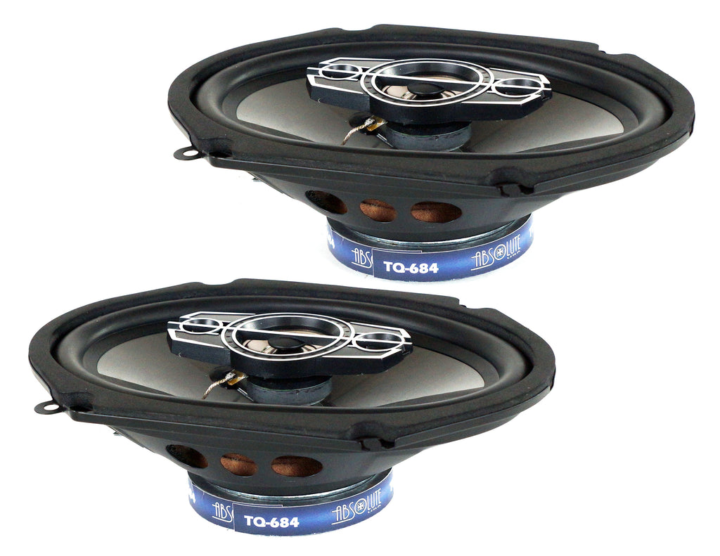 Absolute TQ-684 6"x8" 600W Speakers + Harness Fit 2005-07 Ford F250/350/450/550