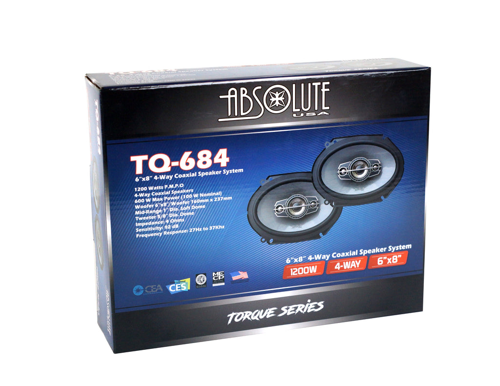 2 Pair TQ-684 Front & Rear Door 6"x8" Speakers for 1999-2014 Ford F-150 Pickup