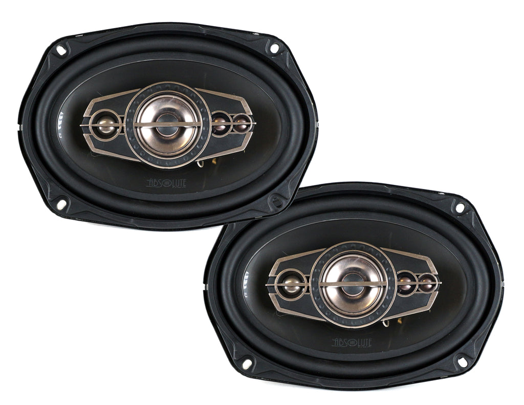 Absolute TQ-695 6x9" 5-Way Coaxial Car Speakers 600W + 6X9" Enclosure Empty Box