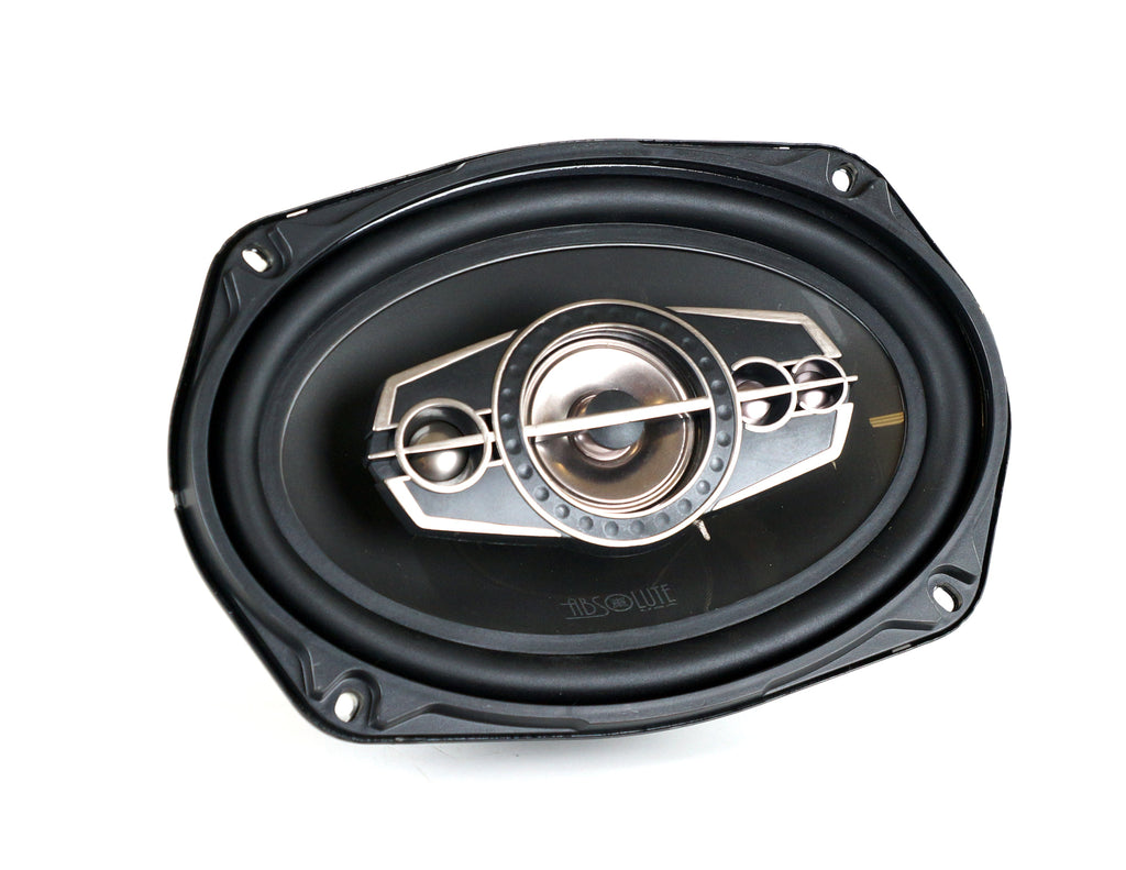 Absolute TQ-695 6x9" 5-Way Coaxial Car Speakers 600W + 6X9" Enclosure Empty Box