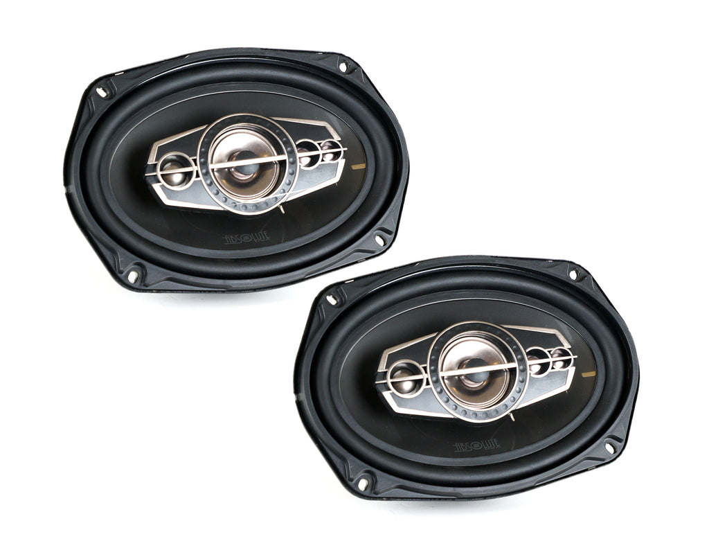 Absolute TQ-695 6x9" 5-Way Coaxial Car Speakers 600W + 6X9" Enclosure Empty Box