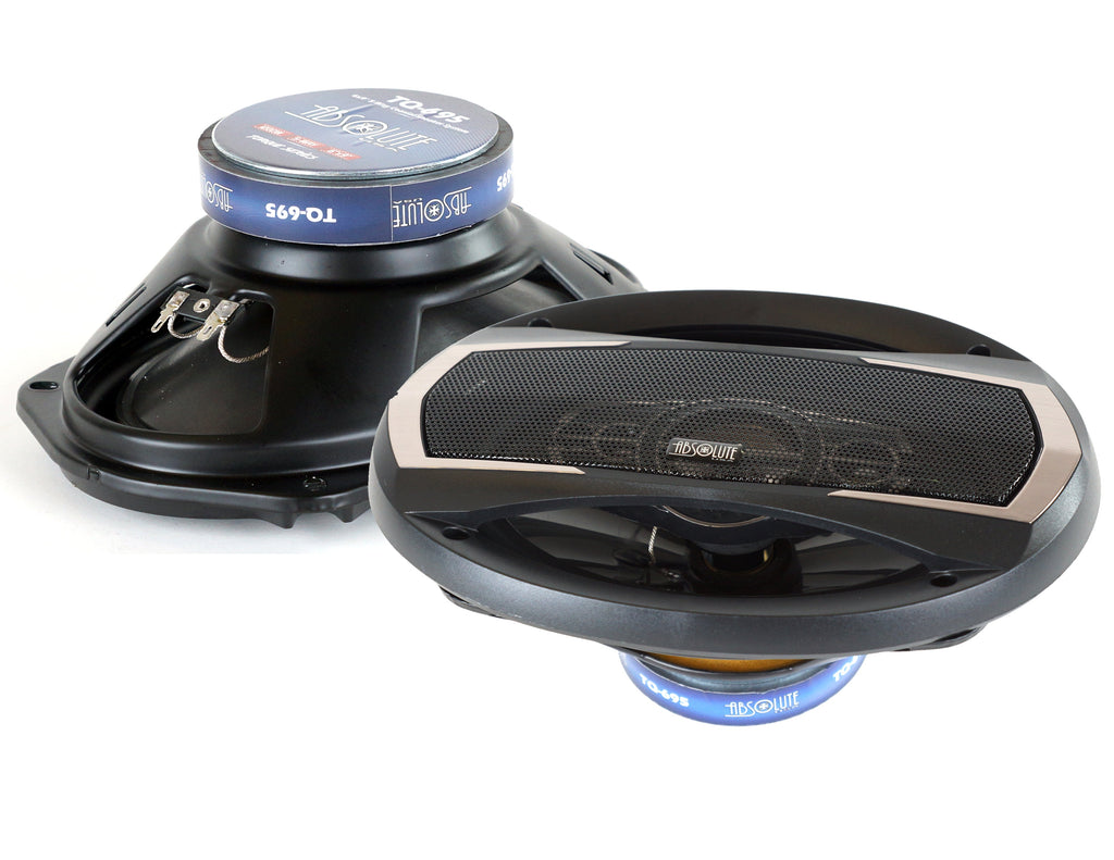 Absolute TQ-695 6x9" 5-Way Coaxial Car Speakers 600W + 6X9" Enclosure Empty Box