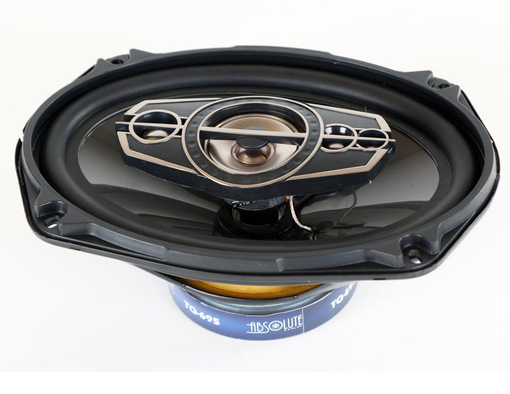 Absolute TQ-695 6x9" 5-Way Coaxial Car Speakers 600W + 6X9" Enclosure Empty Box