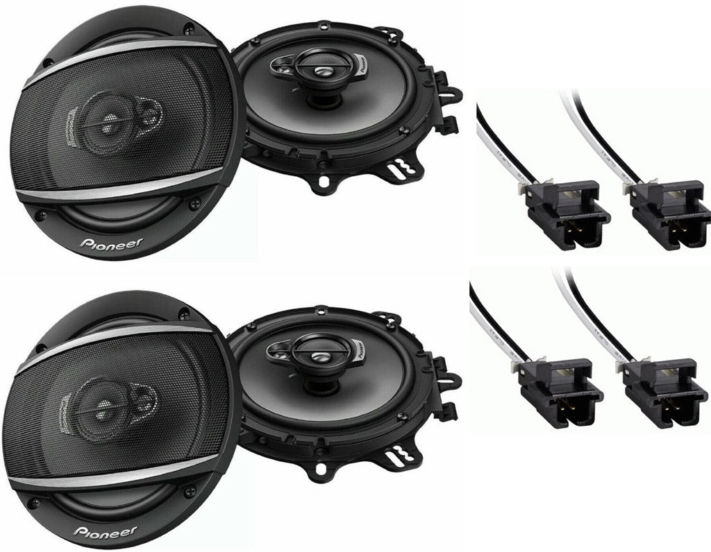 4 Pioneer TS-A1680F 6.5" 350-Watt 4Way Speakers + 72-4568 Harness Fit General Motor Vehicles