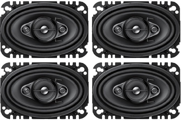 4 Pioneer TSA4670F A-Series Black 4-Way Coaxial Car/Truck Auto Speakers