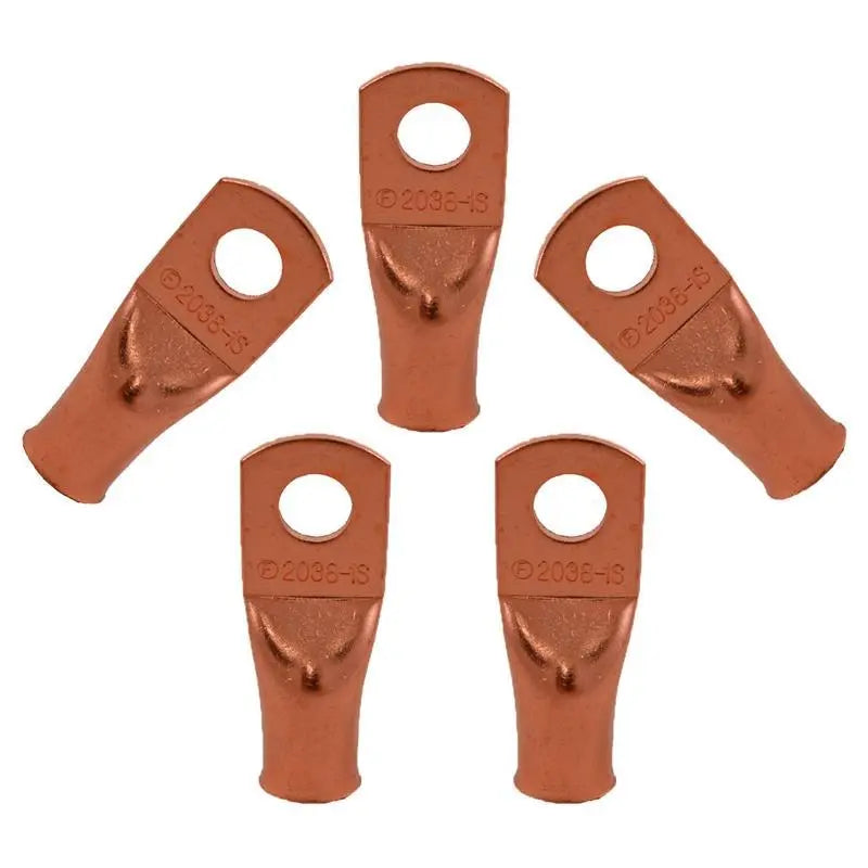 Install Bay CUR1012 Copper Uninsulated Ring Terminal 1/0 Gauge 1/2" 5/PK