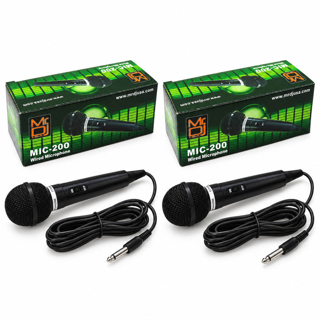 2 MR DJ MIC200 Karaoke Dynamic Vocal Wired Microphone