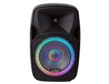 Load image into Gallery viewer, Absolute USPROBAT12 12" Portable Bluetooth PA Speaker System 3000W Rechargeable Outdoor Bluetooth Speaker Portable PA System w/ 2 Wireless Microphone, MP3 USB SD Card Reader, FM Radio, Rolling Wheels, Remote