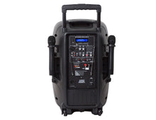 Load image into Gallery viewer, Absolute USPROBAT12 12" Portable Bluetooth PA Speaker System 3000W Rechargeable Outdoor Bluetooth Speaker Portable PA System w/ 2 Wireless Microphone, MP3 USB SD Card Reader, FM Radio, Rolling Wheels, Remote