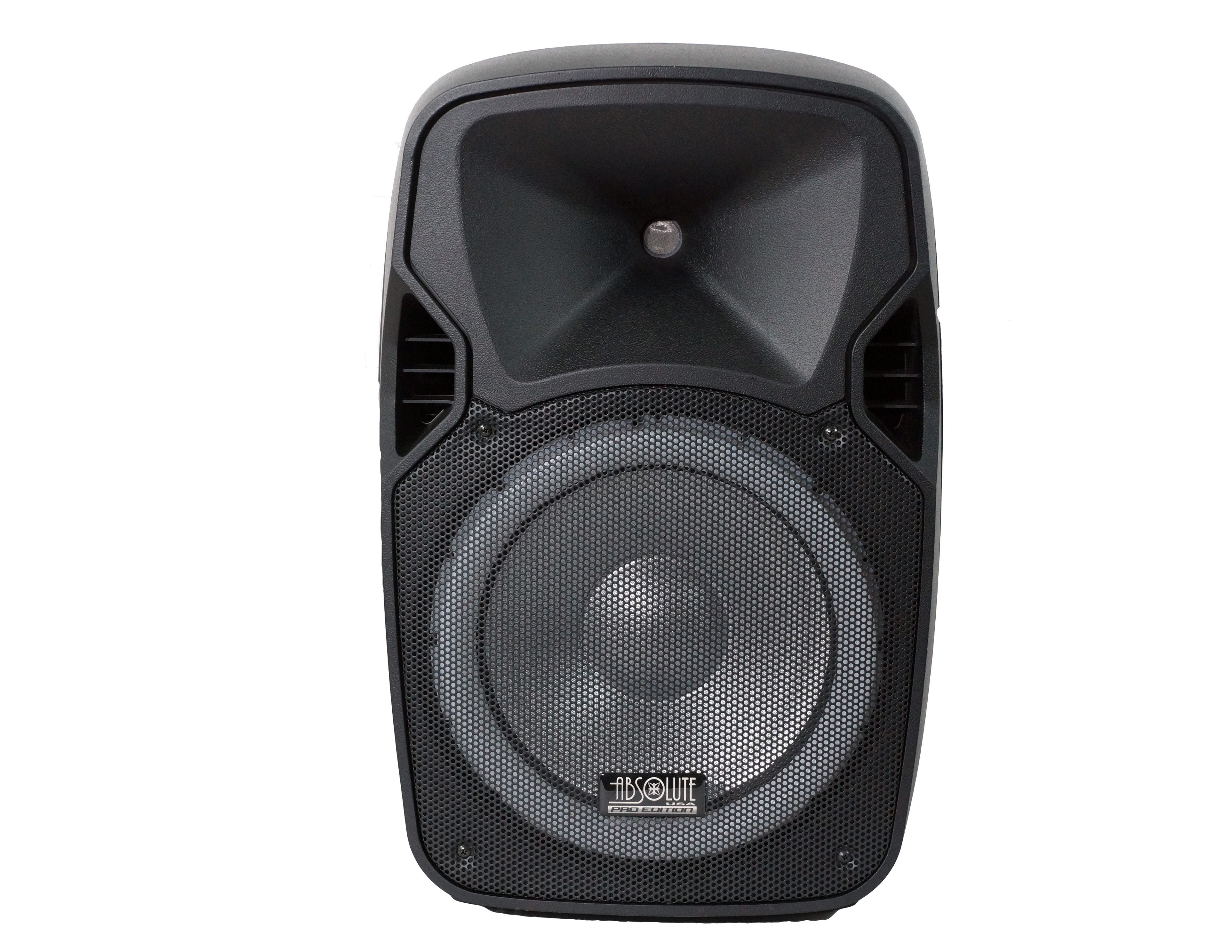 Absolute USA USPROBAT12 3000 Watts Max Pro PA DJ Active Battery Power Speaker