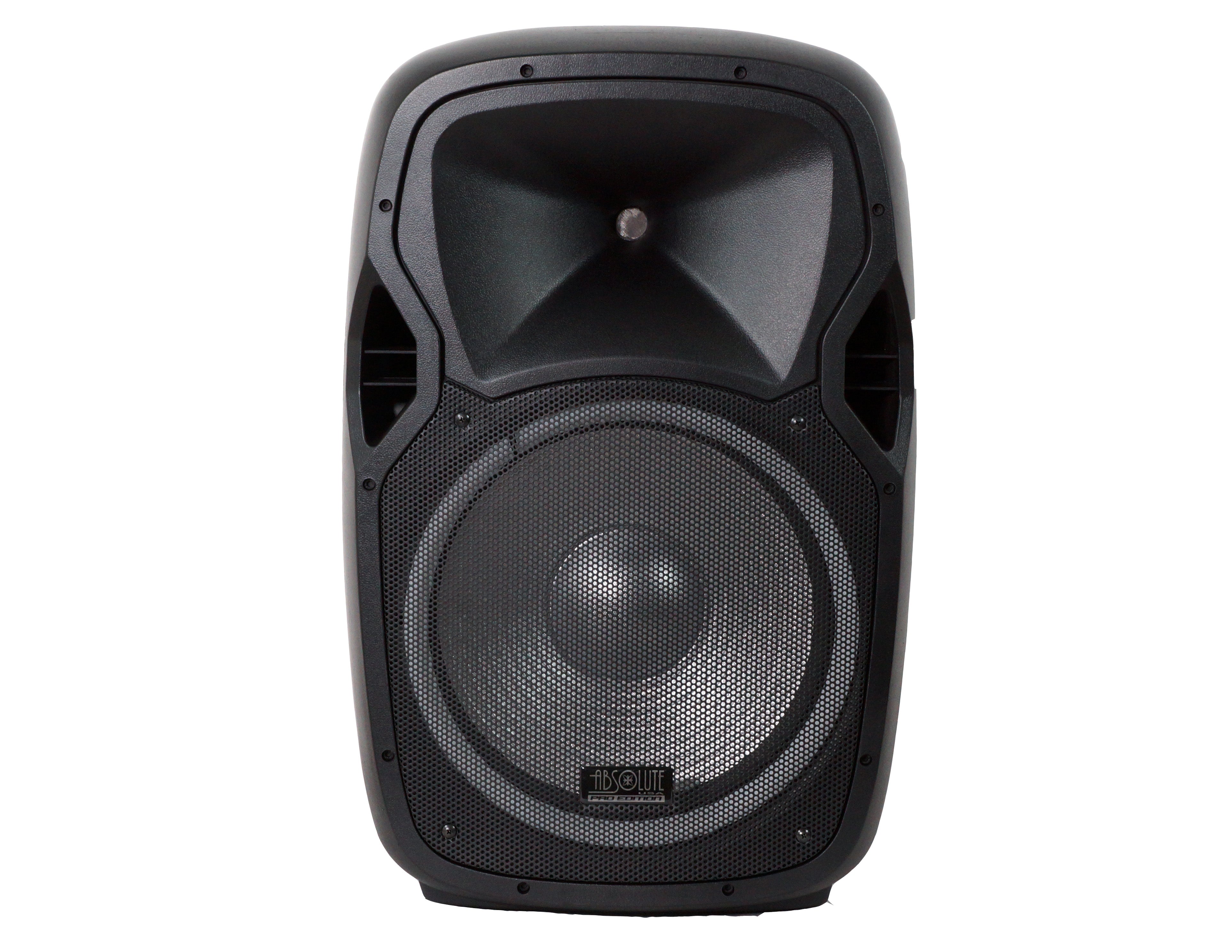 Absolute USPROBAT15 15" Speaker 3500W PA DJ System Wireless Mic Bluetooth Rechargeable