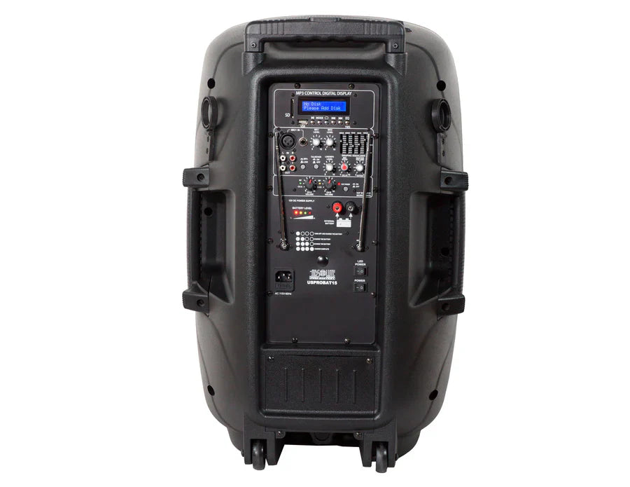 2 Absolute USPROBAT15 15" PRO Powered Active 3500w DJ PA Speaker Bluetooth + STAND