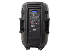 Load image into Gallery viewer, Absolute USA USPROBAT15 15" Wireless Portable PA Speaker System 3500W High Powered Bluetooth Indoor and Outdoor DJ PA Sound Stereo Loudspeaker USB SD MP3 AUX Input Flashing Party Light &amp; FM Radio